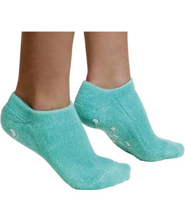 EMILYSTORES Green Moisturizing Treatment Spa Socks - Jojoba Oil & Vitamin E - 1 Pair - Buy Online on GoSupps.com