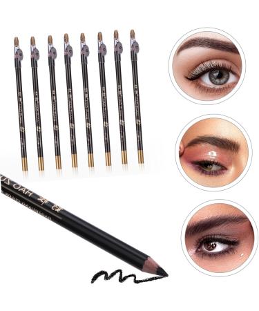 Healeved 8pcs Pencil Sharpener Eyebrow Pencil Eyeliner Brown Pencil with Sharpener Makeup Accessories Wooden 1 count (Pack of 1) Black - Buy Online on GoSupps.com