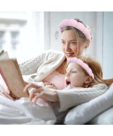 CYJUNMA Spa Headband for Women - Pink Skincare Makeup Removal and Yoga Headband Set - Buy Online on GoSupps.com