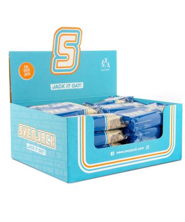 Sven Jack (Energy Cake) - Cookies Cream 24x 125g (3kg) - Fitness bar from oatmeal with long -chain carbohydrates - energy bars Sadfacher for everyday life & incredible taste cookies -cream 125 g (24 Pack)