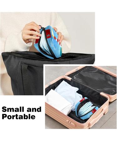 Portable Ocean Beach Lighthouse Sanitary Napkin Bag for Women & Girls Compact Period Travel Solution - Buy Online on GoSupps.com