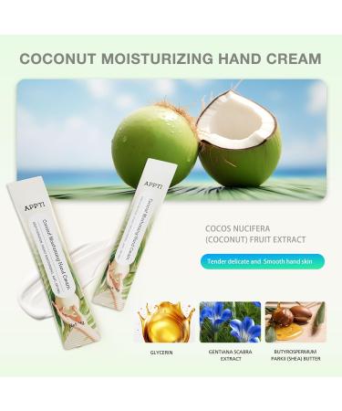 APPTI Moisturizing Hand Cream Day Clean Hand Lotion Travel Size Hand Cream Daily Moisturizing Hand Cream For Dry Hands - Coconut Fragrance Pack of 20 - Buy Online on GoSupps.com