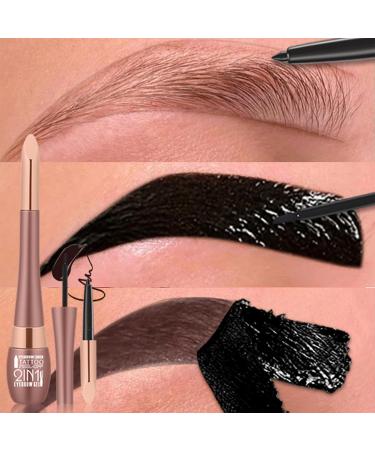 Bosuya Waterproof 2in1 eyebrow pencil & color gel eyebrow color duo smearresistant longlasting durability with 01 - Buy Online on GoSupps.com