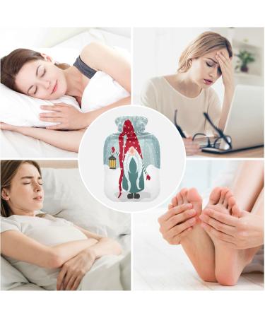 Christmas Gnome Hot Water Bottle with Fleece Cover - 2L Thermal Bag for Hot & Cold Compresses | Perfect Holiday Gift - Buy Online on GoSupps.com