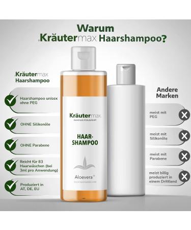 Aloe Vera Shampoo Hair Herbal Extract Hair Shampoo for Hair Care 1 x 250 ml - Buy Online on GoSupps.com