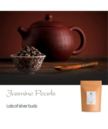 Buy Jasmine Dragon Pearl Green Tea - Organic Loose Leaf - 40g | Premium Chinese Jasmin Pearls for International Shipping - Buy Online on GoSupps.com
