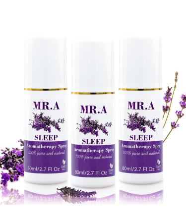 3 Pack Lavender Sleep Pillow Spray Set for Room Pillow Mist with Lavender Essential Oil Long-Lasting Line & Fabric Room Spray for Pillows and Sheets Melatonin Free 2.7 Fl Oz