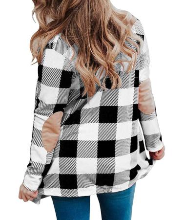 Long Shirt Outerwear Top Thin Warm Knitted Coat Women's Blouse V-Neck Shirt Tunic Long Women's Tunic Women's Shirt Casual Checked Shirt Women's Winter Chunky Knit Jacket I-black L - Buy Online on GoSupps.com