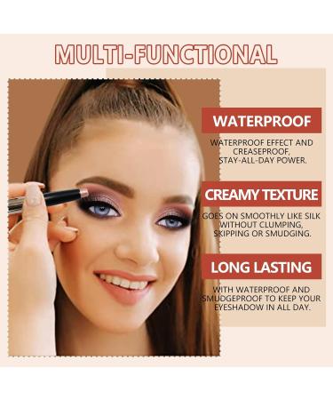 Miioto Eyeshadow Stick Set - 3 PCs Cream Makeup Pens Waterproof Eye Brightener & Smoky Eyeshadow Crayon with Brush - Buy Online on GoSupps.com
