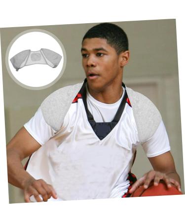 BRIGHTFUFU Shoulder Protector Shoulder Warming Sleeve Double Shoulder Brace Sports Protector Spandex Grey - Buy Online on GoSupps.com