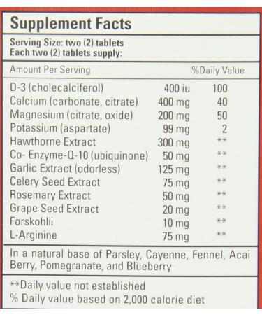 Bio Nutrition Blood Pressure Wellness Tabs - 60 Count - Buy Online on GoSupps.com
