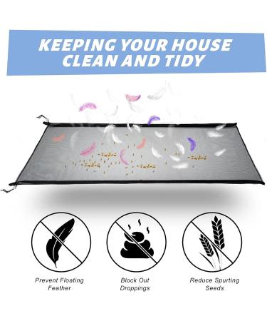 Adjustable Bird Cage Seed Catcher - Large Soft Mesh Skirt for Round & Square Cages - Buy Online on GoSupps.com