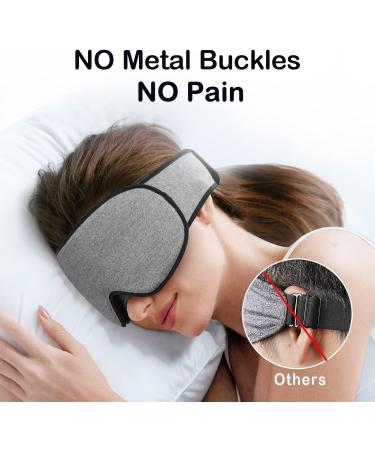 Shop In-House Cotton Sleep Mask for Side Sleepers - 3D Light-Blocking Eye Mask with Hearing Protection & Adjustable Velcro for Ultimate Comfort | Ideal for Women & Men - Buy Online on GoSupps.com