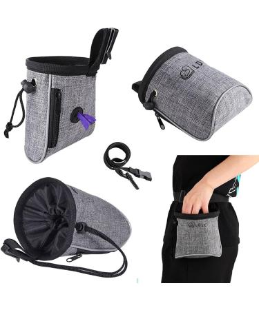 Nuoshen Pet Treat Bag - Adjustable Waistband Dog Training Pouch for Travel & Outdoor Use (Light-gray) - Buy Online on GoSupps.com