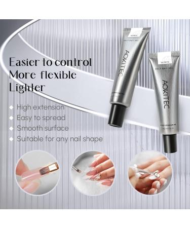 60ml White Poly Extension Nail Gel - Quick Building UV Gel for Salon-Quality Manicures | Perfect for Beginners and Pro Nail Techs - Buy Online on GoSupps.com