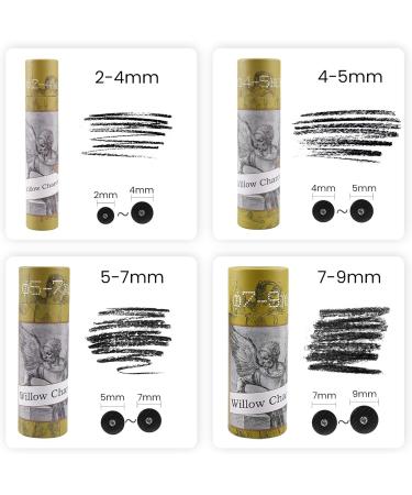 LOONENG Willow Charcoal Sticks - Pack of 25, Ideal for Sketching and Drawing - 7-9mm Diameter, Natural Charcoal for Artists, Beginners, and Students - Buy Online on GoSupps.com