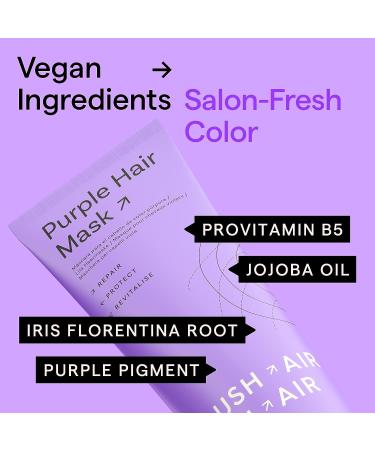Lush Air Purple Hair Mask - Eliminates Brassy & Yellow Tones, Toner for Blonde & Bleached Hair, Moisturizing, Sulfate Free - Buy Online on GoSupps.com