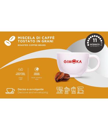 Gimoka Gran Festa Whole Coffee Beans - 2 Kg (2x1 Kg) - Intensity 11 - Authentic Italian Coffee - International Shipping - Buy Online on GoSupps.com