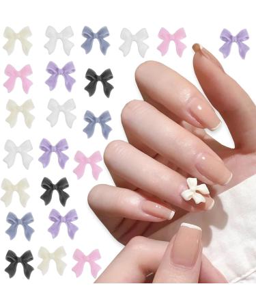 30 Pcs 3D Bow Nail Charms Colorful Bow Charms for Nails Bowknot Nail Decorations Cute Nail Art Accessories White Bow Nail Charms for Acrylic Flatback Nail Art Design Resin Bow Nail Rhinestones Crafts - Buy Online on GoSupps.com