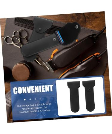 Garneck 2-Piece Vintage Razor Storage & Makeup Organizer Bag - PU Case for Men's Razors & Hairdresser Tools - Buy Online on GoSupps.com