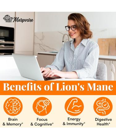 50X Strength Potency Brain Supplements for Memory and Focus - 1400mg Lions Mane Supplement Capsules | Natural Nootropics Brain Supplement for Cognitive Clarity Concentration & Energy - 60 Capsules 60 Count (Pack of 1) - Buy Online on GoSupps.com