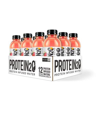 Protein2o Whey Protein Isolate Infused Water Bundle (12 Pack) - Wild Cherry and Peach Mango Flavors Cherry Drink + Protein Drink Peach Mango - Buy Online on GoSupps.com