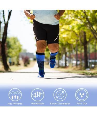 4 Packs Plus Size Compression Socks Compression Stockings for Women Men 20-30 mmHg Large Size Compression Socks Women Men for Circulation Swelling Support 3XL 02 Colors - Buy Online on GoSupps.com