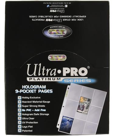 Ultra Pro 9 Pocket Pages Platinum Series 100 Pages of Card Sleeves for Trading Card Binder, Baseball Card Binder, Pokemon Card Sleeves and Baseball Card Sleeves Ultra Pro Pocket Pages
