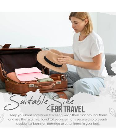 Glamza Hair Straightener Mat & Pouch - Made from Heat Resistant Safety Felt - Ideal for Home & Travel (Pink (Pouchy)) - Buy Online on GoSupps.com