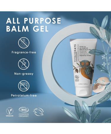 VIVAIODAYS Olive Oil Rescue Balm Gel - 100% Natural & Organic | Prevent Diaper Rash, Relieve Eczema | Face Moisturizer | COSMOS Certified | Safe for All Ages | 75ml - Buy Online on GoSupps.com