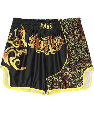 QinCiao Muay Thai Shorts for Men and Women - Black Medium | MMA Gym Boxing Kickboxing Fitness Trunks - Buy Online on GoSupps.com