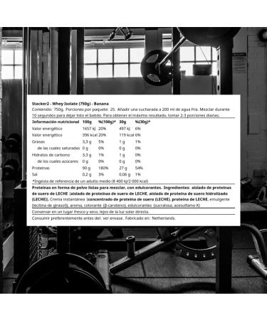 Stacker2 Whey Isolate Banana 750g | Premium Protein Powder for Muscle Recovery | Buy Online Internationally - Buy Online on GoSupps.com