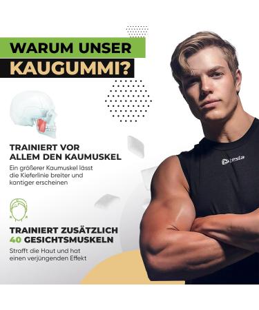 Jawliner Fitness Kaugummi - Hard Chewing Gum for Jawline & Mewing - Ginger Lime Flavor - 6 Monthly Packs (3 Pack) - Best International Shipping - Buy Online on GoSupps.com