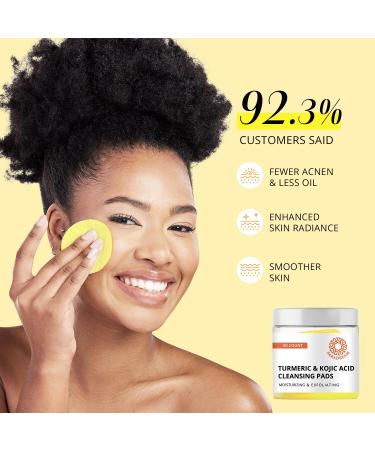Paradream Turmeric Kojic Acid Cleansing Pads: Face Exfoliating Scrub Pads for Dark Spots - Deep Clean Pores Suitable for all Skin Types 50PCS 50 Count (Pack of 1) - Buy Online on GoSupps.com