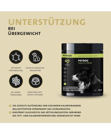 Peticare PetDog Health 2606 Vitality Powder for Dogs Supports Weight Loss and Weight Control Reduces Excess Weight and Boosts Satiety Dietary Supplement - Buy Online on GoSupps.com