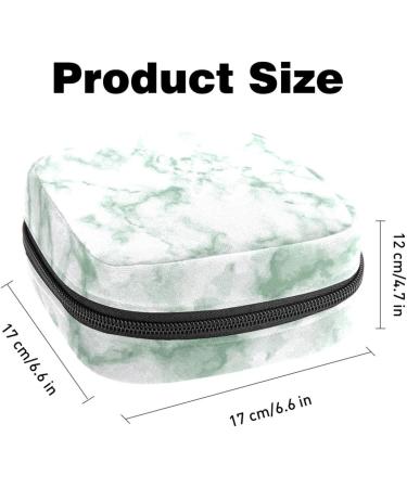 Portable Women's Binding-Up Bags | Menstrual Cup & Tampon Storage for Teens - Green Marble Design - Buy Online on GoSupps.com