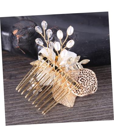 Angoily 1pc Crystal Headpiece Headwear for Women Tiara Women Hair Accessory Bride Comb Leaf - Buy Online on GoSupps.com