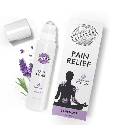 Elixicure Lavender Natural Pain Relief Cream Roll-On for Arthritis Pain, Joint Relief & Sore Muscles. Fast Acting, Long Lasting & Non Greasy. 1 fl oz/30 mL Lavender 1 Fl Oz (Pack of 1)