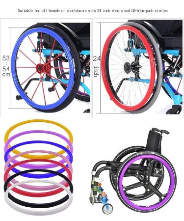 24 Inch Wheelchair Push Rim Covers Non-Slip Wear-Resistant Hand Push Cover Purple (Color : Black Size : 24in) 24in Black - Buy Online on GoSupps.com