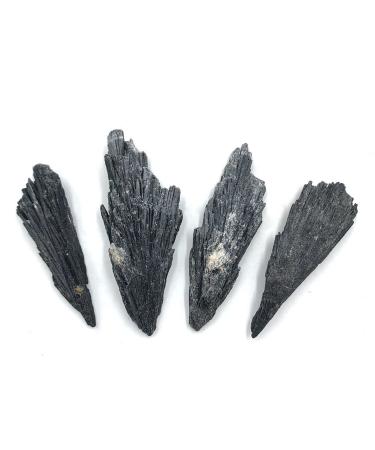 Natural Crystal Rough 1pc Random Natural Black Tourmaline Fan Shape Crystal Quartz Cluster Specimen Stone Decoration DIY (Color : Black Size : 1pc 10-20g Random) 1pc 10-20g Random Black