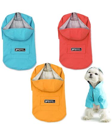 BPS rain jackets for pets waterproof with hood for small medium-sized and large dogs with material 100% polyester (M red) BPS-9701RJ M (Paquete de 1) red