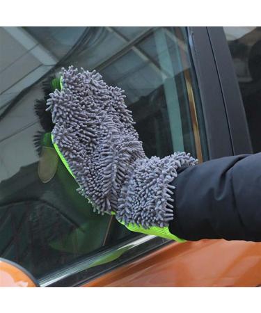 BUSOTH Double Sided Superfine Coral Velvet Car Washing Gloves Household Cleaning Tools Dishwashing Gloves Orange - Buy Online on GoSupps.com