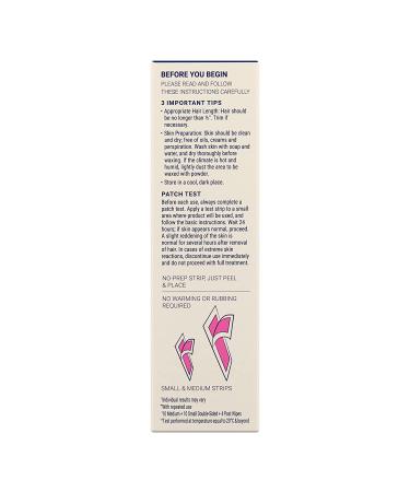 Nair Ready-Strips Hair Remover for Face & Bikini - 40 Wax Strips + 4 Post Wipes - Buy Online on GoSupps.com