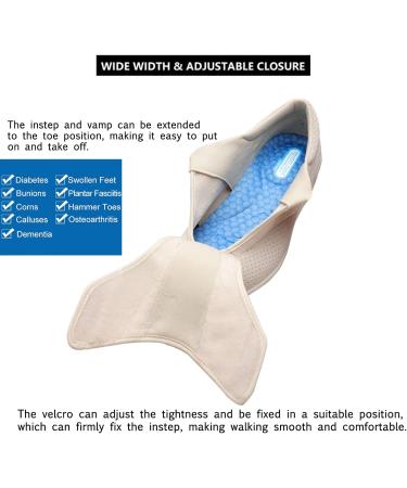 LBSQW Men's Diabetic Shoes Edema Lightweight Walking Sneakers - Wide Width Orthopedic Shoes for Arthritis & Swollen Feet - Light Grey 3E 7 - Buy Online on GoSupps.com