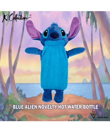 K Collection 3D Novelty Hot Water Bottle - Blue Alien Design with Plush Cover - Buy Online on GoSupps.com