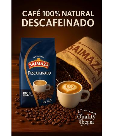  Saimaza Saimaza - Decaffeinated Coffee Beans 100% Naturally Roasted in a Protective Atmosphere 500g Bag - Buy Online on GoSupps.com