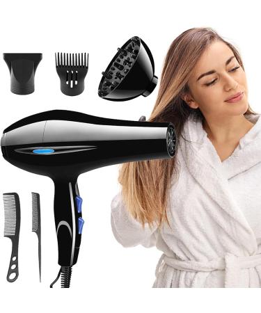 Ionization Hair Dryer 2200W Styling Nozzles Fan Temperature Settings | Cold Hot Air Mode Powerful Hair Dryer with Diffuser for Women 12b - Buy Online on GoSupps.com