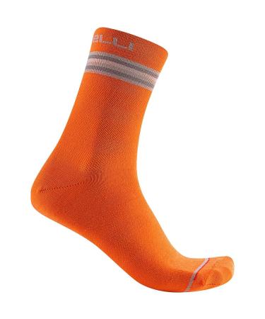 CASTELLI Women's Go W 15 Sock Socks L MELON/NICKEL GRAY