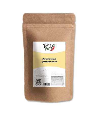 TASTY POTT Tasty Pott Ground Bertram Root - Spiced - Spice Powder | Bertram | Herbal Tea | Vegan Nutrition | Spice | Root Powder | 250g Bag