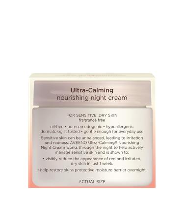 Aveeno Ultra-Calming Night Cream for Dry Sensitive Skin - 1.7 oz (Pack of 3) - Buy Online on GoSupps.com
